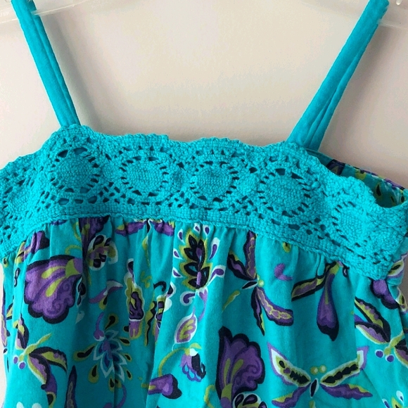 GAP Toddler Spaghetti Strap Blue Print Top - Picture 3 of 4